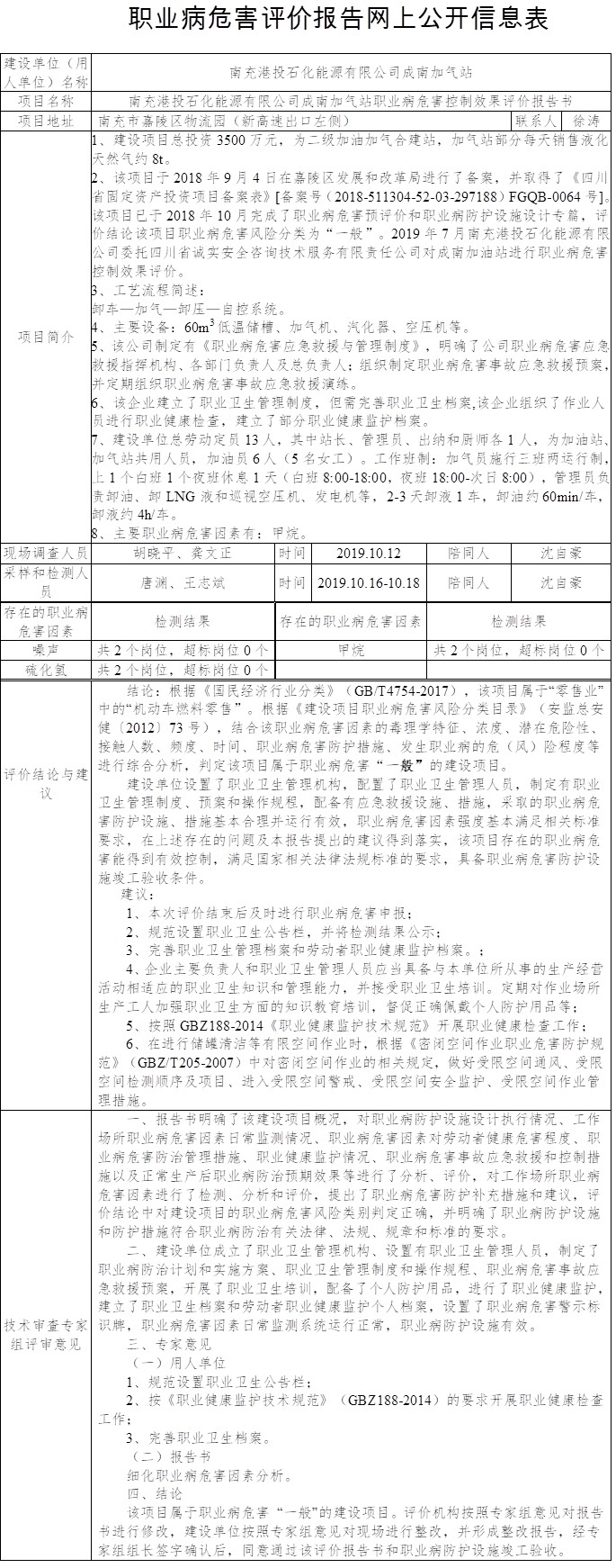 南充港投石化能源有限公司成南加气站职业病危害控制效果评价.jpg