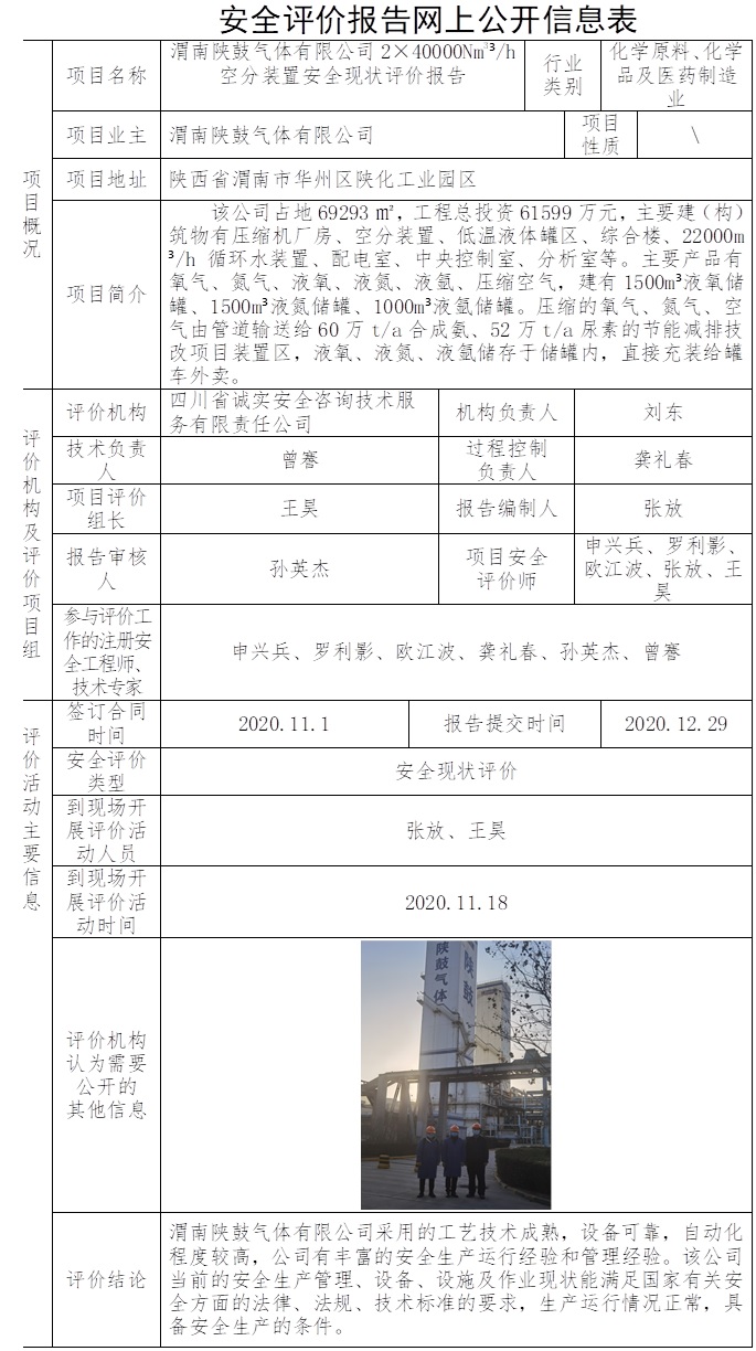 渭南陕鼓气体有限公司2×40000Nm3³h空分装置安全现状评价.jpg