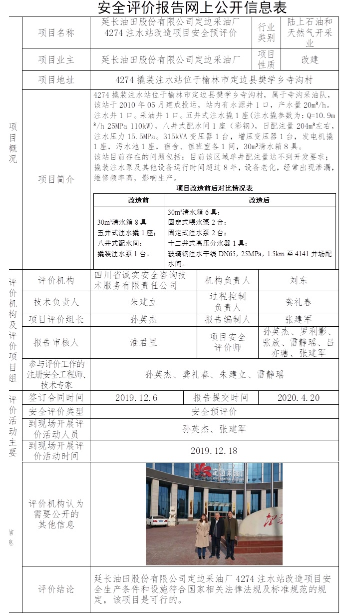 延长油田股份有限公司定边采油厂4274注水站改造项目安全预评价.jpg