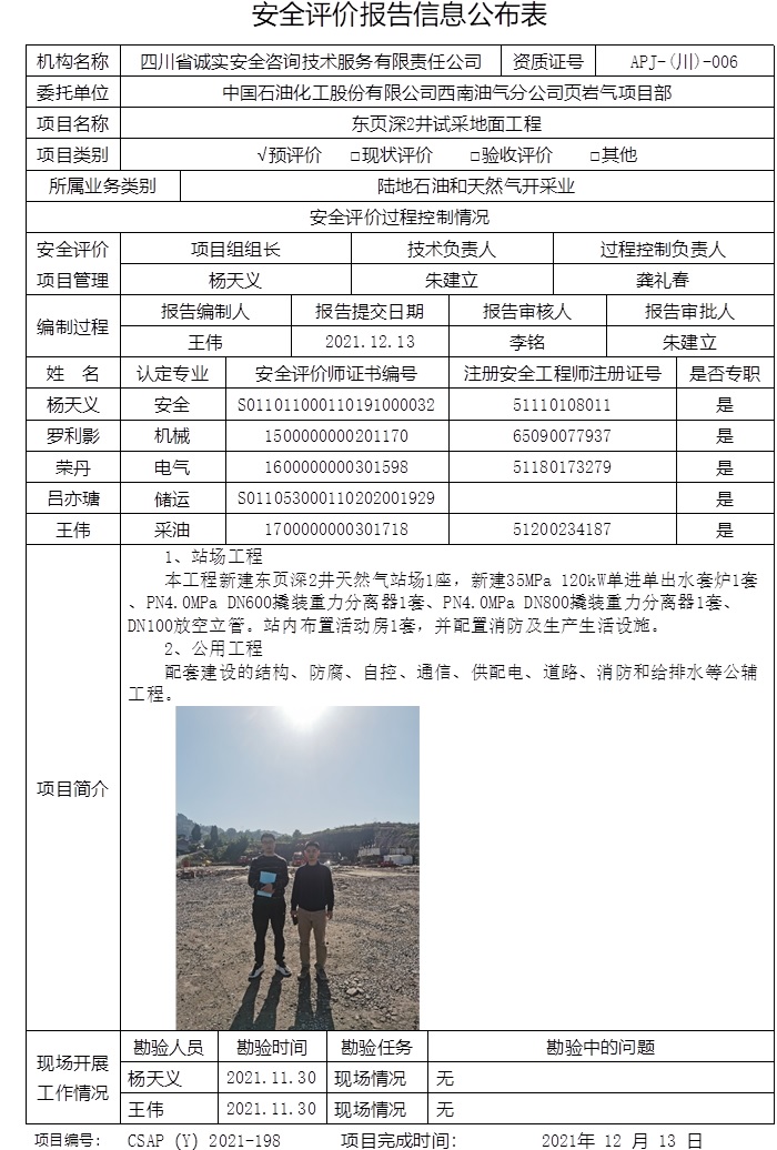 中国石油化工股份有限公司西南油气分公司页岩气项目部东页深2井试采地面工程预评价.jpg