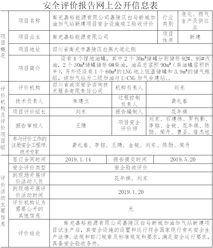 南充嘉裕能源有限公司嘉陵区白马新城加油加气站新建项目安全设施竣工验收评价.jpg