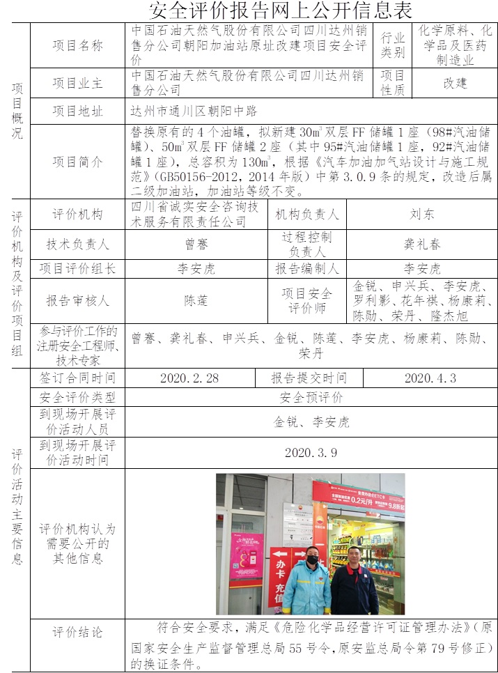 中国石油天然气股份有限公司四川达州销售分公司朝阳加油站原址改建项目安全评价.jpg