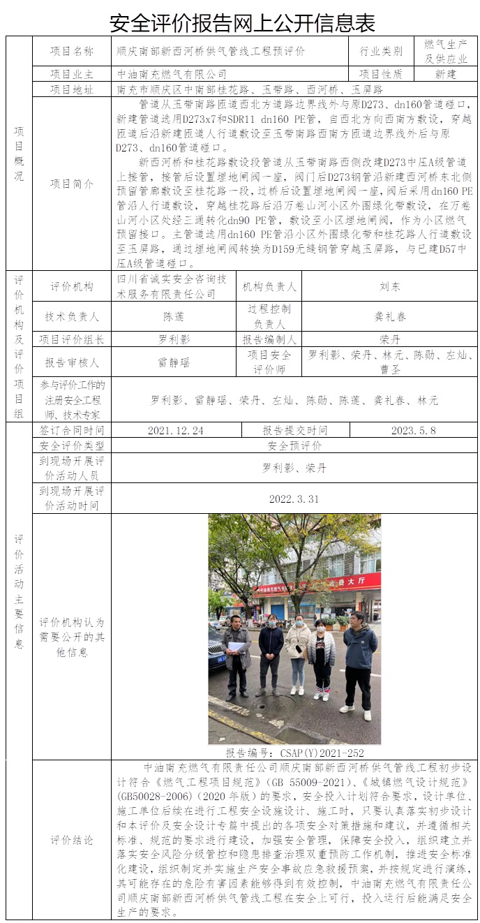 CSAP(Y)2021-252 中油南充燃气有限公司顺庆南部新西河桥供气管线工程预评价.jpg