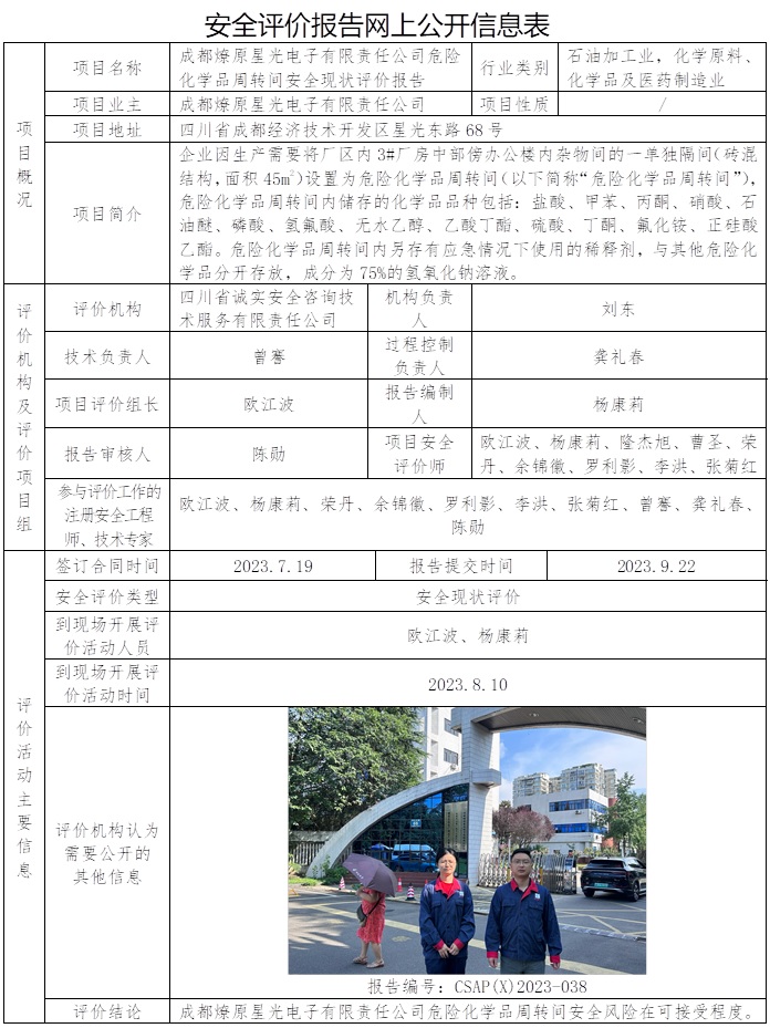 CSAP(X)2023-038 成都燎原星光电子有限责任公司危险化学品周转间安全现状评价报告 .jpg