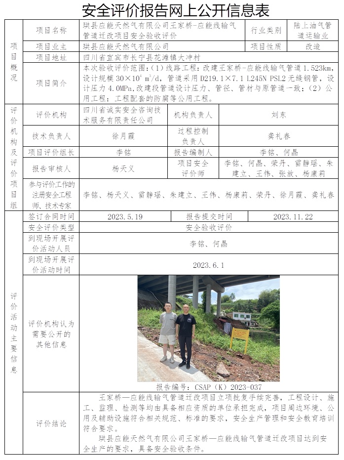 CSAP（K）2023-037 珙县应能天然气有限公司王家桥-应能线输气管道迁改项目安全验收评价报告（公司网站24.1 协会如实填报）.jpg