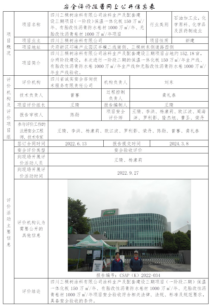 CSAP（K）2022-034 四川三棵树涂料有限公司涂料生产及配套建设三期项目（一阶段）保温一体化板150万m2年、有胎改性沥青防水卷材1000万m2年、无胎改性沥青卷材1000万m2年项目安全验收评价.jpg