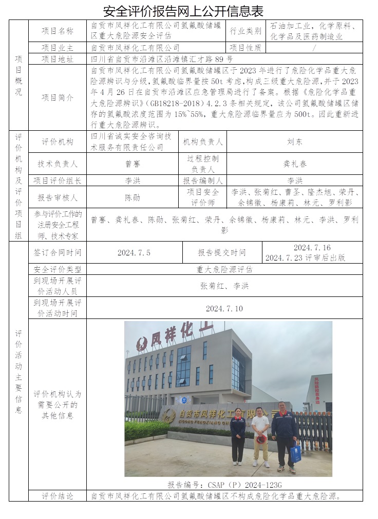 CSAP（P）2024-123G 自贡市凤祥化工有限公司氢氟酸储罐区重大危险源安全评估.jpg