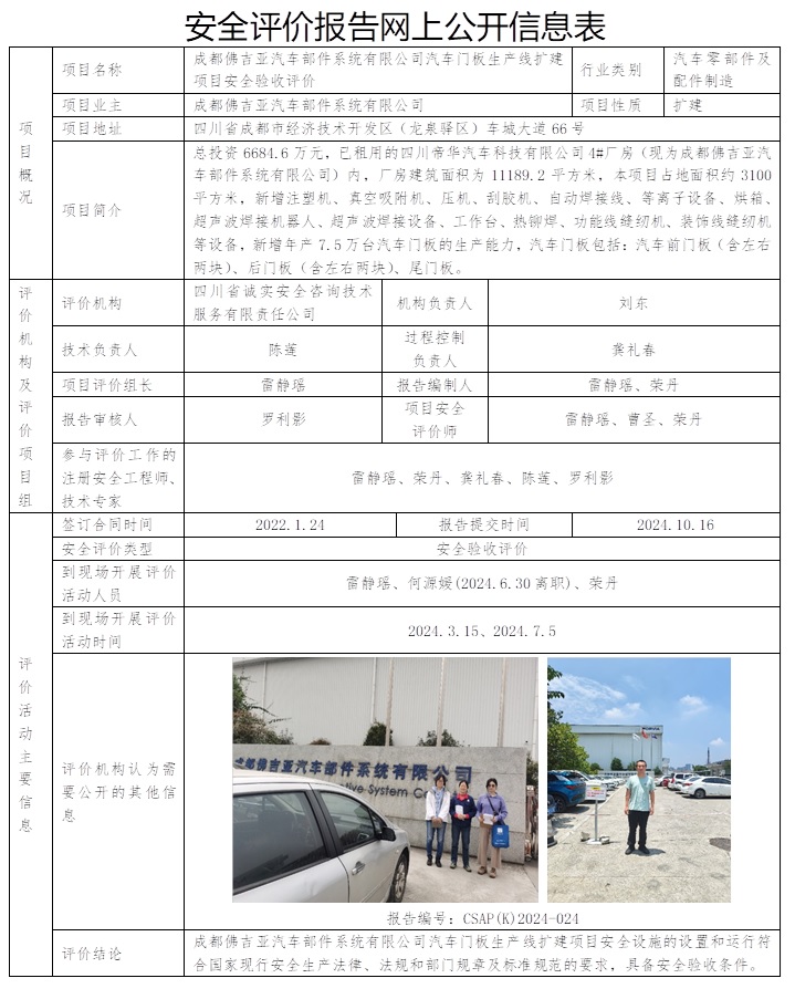 CSAP（K）2024-024 成都佛吉亚汽车部件系统有限公司汽车门板生产线扩建项目安全验收评价报告.jpg