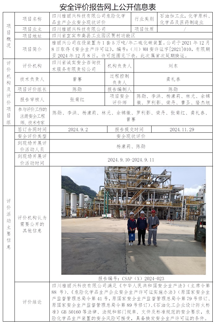 CSAP（X）2024-023 四川雅丽兴科技有限公司危险化学品生产企业安全现状评价.jpg