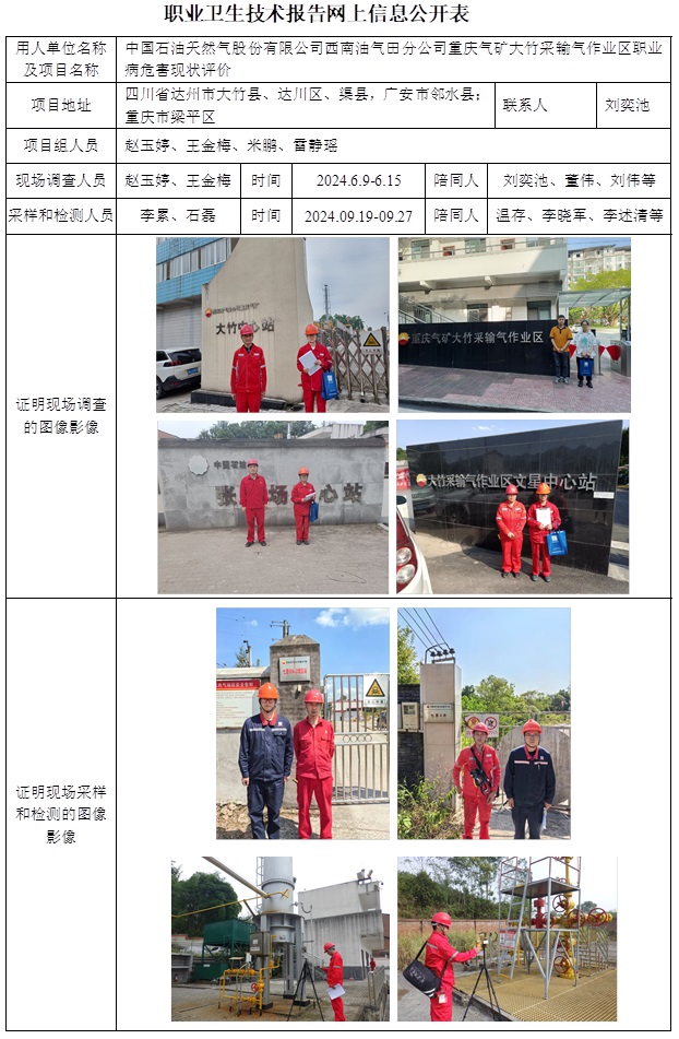 CSZP（X）2024-005.6 中国石油天然气股份有限公司西南油气田分公司重庆气矿大竹采输气作业区职业病危害现状评价（2025.1  2024.12.30出版）.jpg