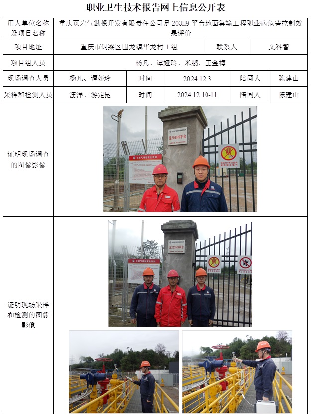 CSZP（K）2024-083 重庆页岩气勘探开发有限责任公司足203H9平台地面集输工程职业病危害控制效果评价.jpg