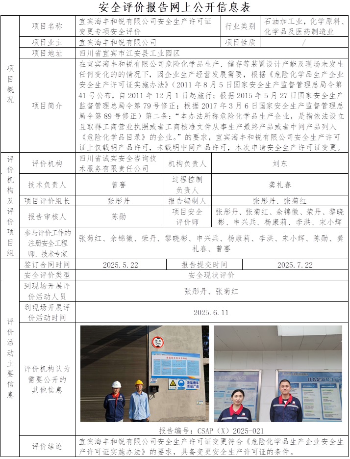 CSAP（X）2025-021      宜宾海丰和锐有限公司安全生产许可证变更专项安全评价报告.jpg