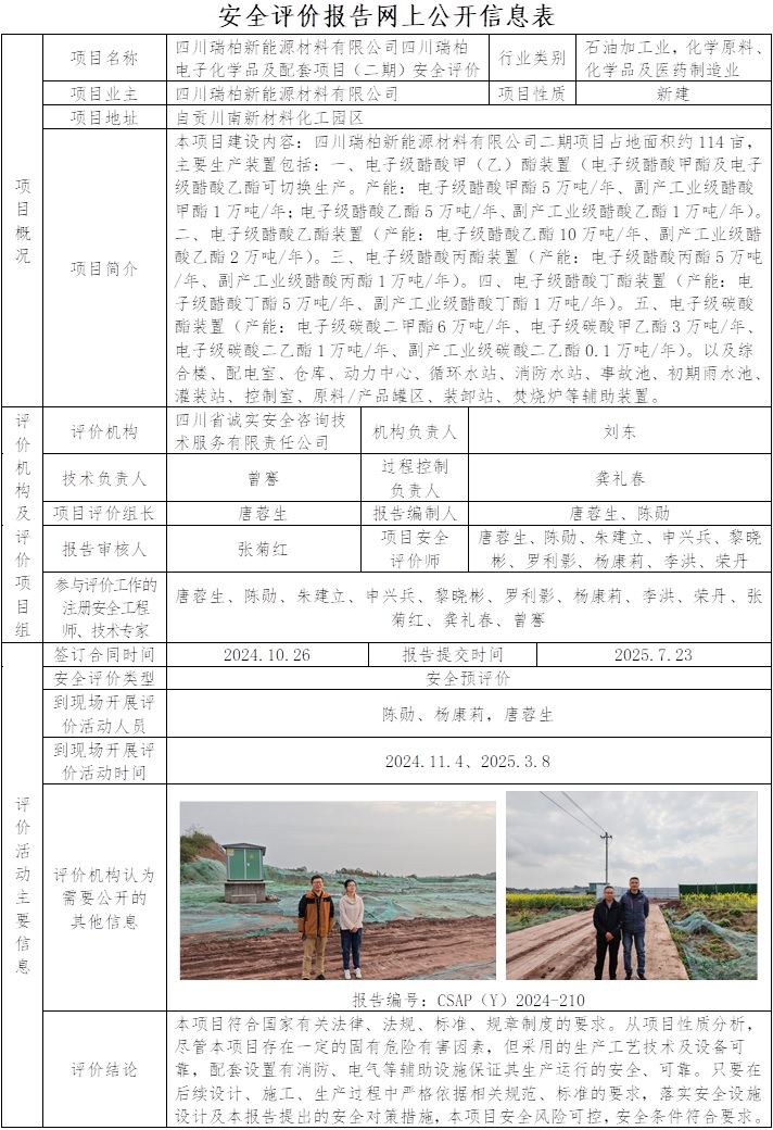 CSAP（Y）2024-210  四川瑞柏新能源材料有限公司四川瑞柏电子化学品及配套项目（二期）安全评价报告.jpg