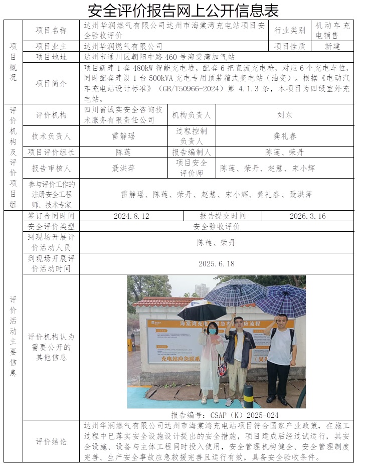 CSAP（K）2025-024达州华润燃气有限公司达州市海棠湾充电站项目安全验收评价.jpg